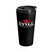 And Still Champion™ black stainless steel travel mug - 15oz