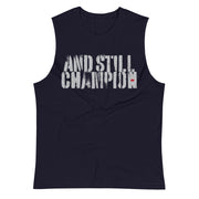 Men's And Still Champion Training muscle shirt with ASC logo on back label