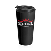 And Still Champion™ black stainless steel travel mug - 15oz
