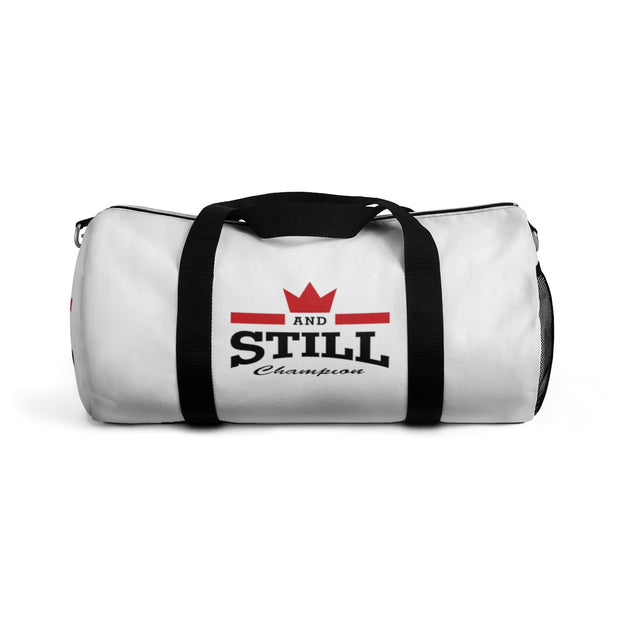 And Still Champion™ white duffle bag - large; 23" long