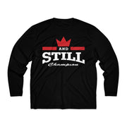 And Still Champion logo men's long-sleeve stay-dry tee