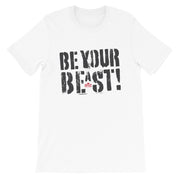 Be Your Beast men's training T-shirt with ASC logo on back label