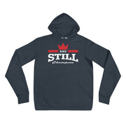 And Still Champion in white lettering women's pull-over hoodie