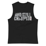 Men's And Still Champion Training muscle shirt with ASC logo on back label