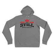 And Still Champion in black lettering women's pull-over hoodie