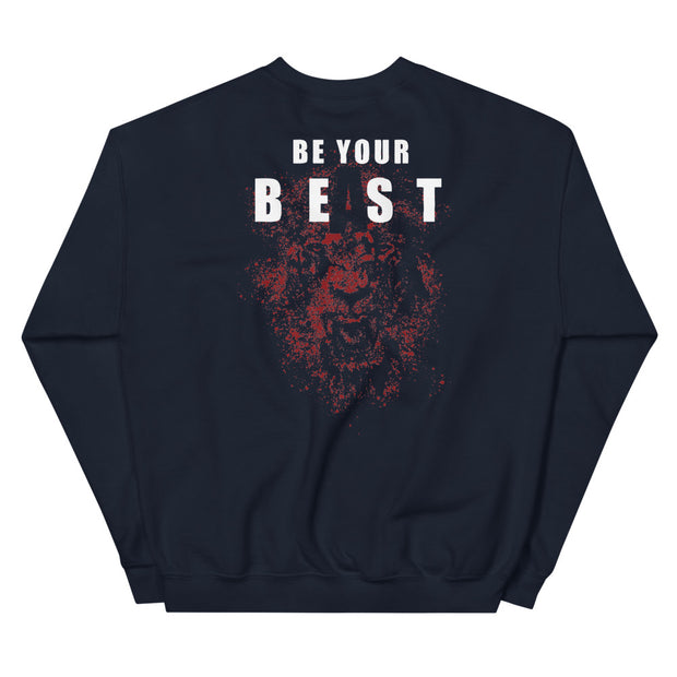 And Still Champion on front, Be Your Beast on back, women's sweatshirt
