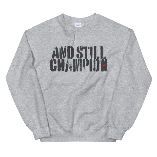 And Still Champion men's training sweatshirt with ASC logo on back label