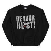 Be Your Beast women's training sweatshirt with ASC logo on back label