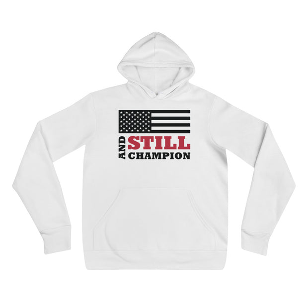 And Still Champion flag with black stripes men's pull-over hoodie