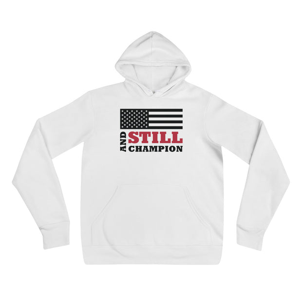 And Still Champion flag with black stripes women's pull-over hoodie
