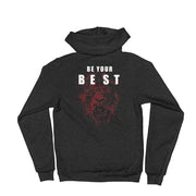 And Still Champion on crest & sleeve, Be Your Beast on back women's zip-up hoodie